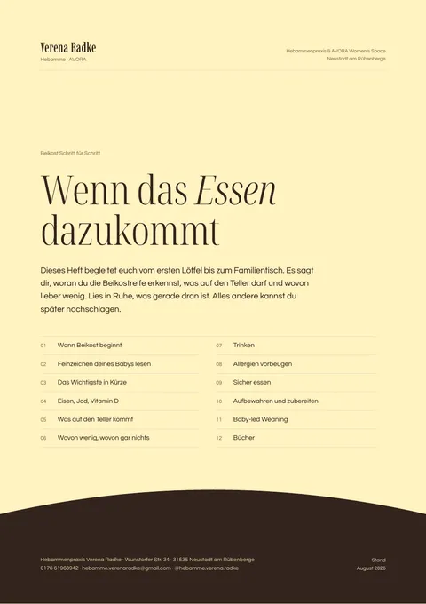 Titelblatt von „Wenn das Essen dazukommt“