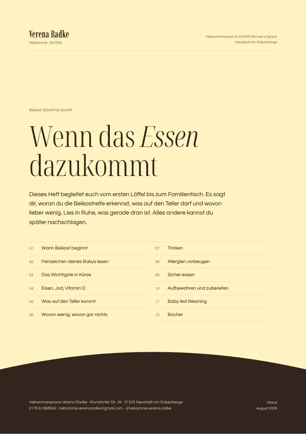 Vorschau: Wenn das Essen dazukommt